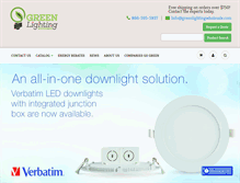 Tablet Screenshot of greenlightingwholesale.com